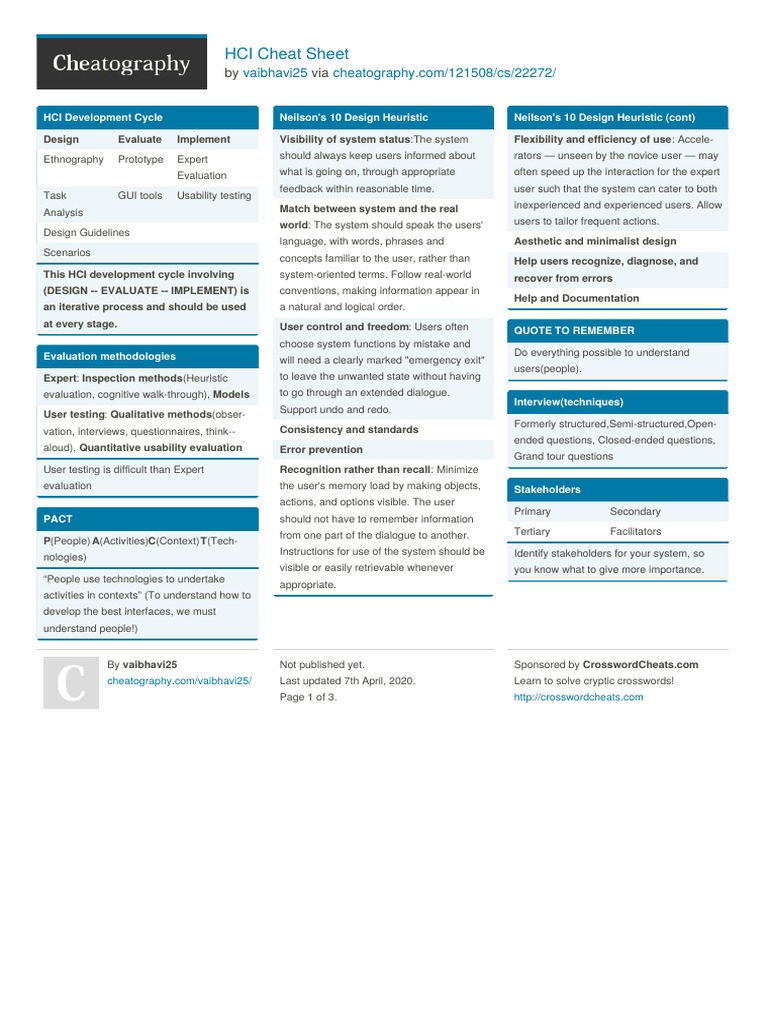 HCI Development Cycle Overview | PDF | Icon (Computing) | Usability