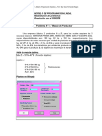 Modelos de programación lineal para la optimización de problemas de producción