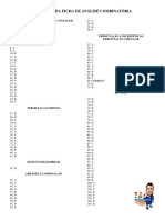 1.1. Gabarito - Análise Combinatória