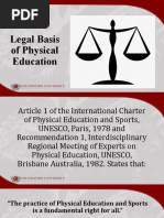 Legal Basis of Physical Education