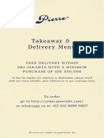 Takeaway & Delivery Menu: Free Delivery Within Dki Jakarta With A Minimum Purchase of Idr 350,000