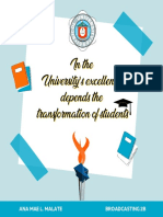 In The University's Excellence Depends The Transformation of Students