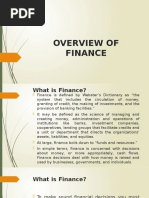 Overview of Finance