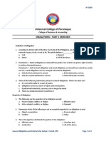 UCP Law on Obligations and Contracts AY 2020-2021