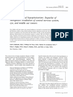 Delayed Onset of Hypopituitarism: Sequelae of Therapeutic Irradiation of Central Nervous System, Eye, and Middle Ear Tumors