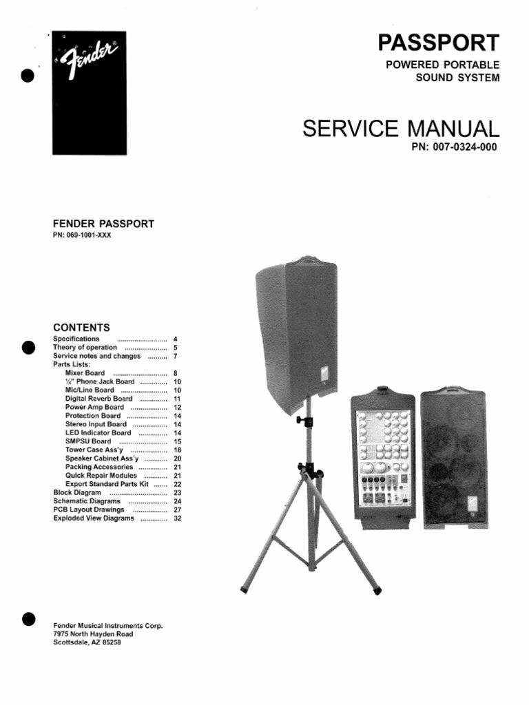 FENDER Passport PDF