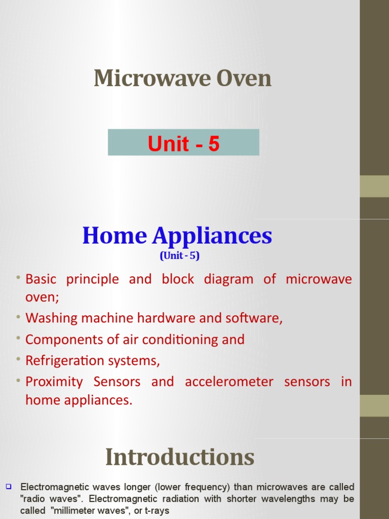 Microwave Oven: Principles and Operation | PDF | Electromagnetic ...