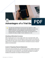 Advantages of A Trial Balance: Checking Arithmetical Accuracy