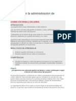 Procesos en La Administración de Proyectos: Unidad 5 El Tiempo y Los Costos