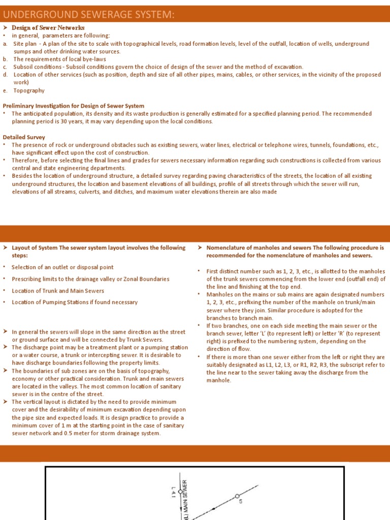 Underground Sewerage System:: Preliminary Investigation For Design of ...