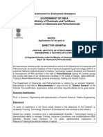 Government of India Ministry of Chemicals and Fertilizers Department of Chemicals and Petrochemicals