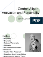 Gordon Allports Motivation and Personality Belmonte. CNZD