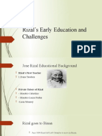 Rizal's Early Education and Challenges