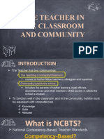 Chapter II - The Teacher in The Classroom and Community
