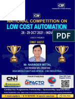 6th CII National Competition On Low Cost Automation (LCA) 28-29 Oct 2021