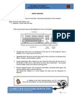 INformation Sheet 1 - Input Devices
