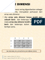 CARA KERJA ARRAY 2 DIMENSI