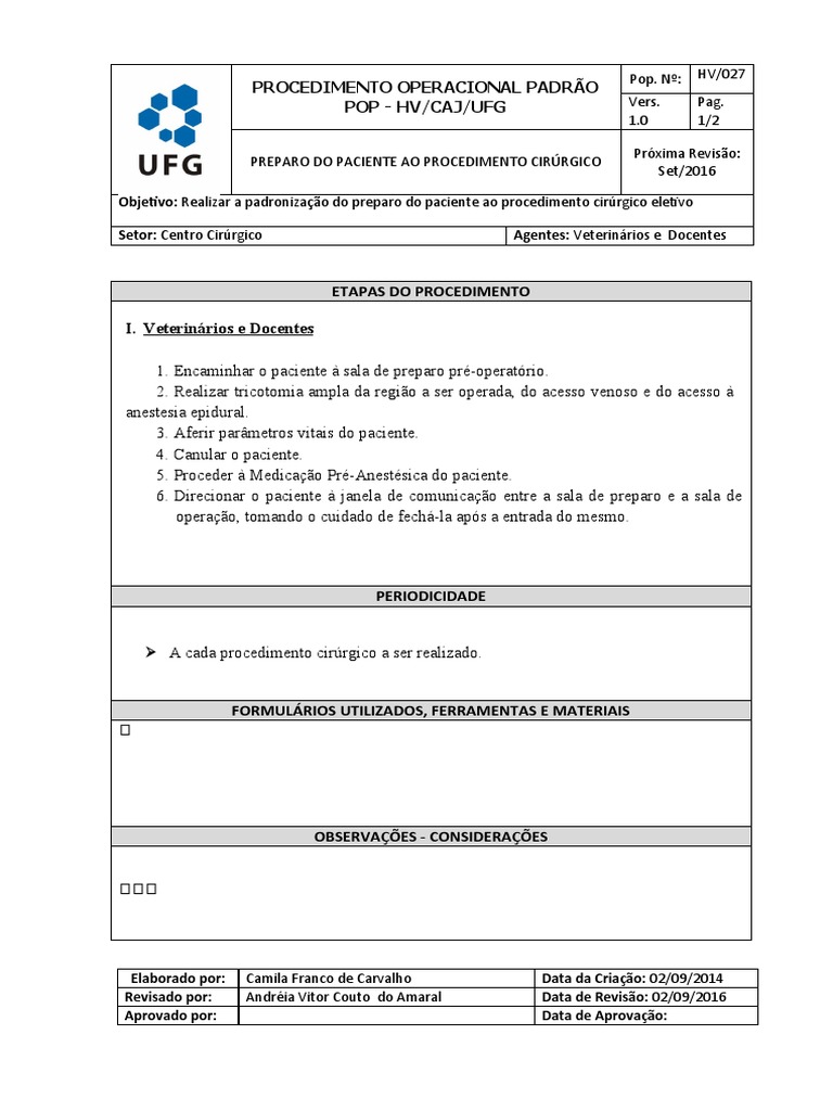 27 Pop Preparo Do Paciente Cirurgico Pdf Remédio Medicina Clínica