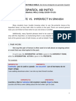 Preterite vs Imperfect in Spanish