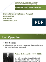 Material Balance in Unit Operations