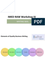 IMED RAW Workshop IV: WRITING Skills