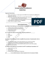 IRMA Social Aptitude Test (IRMASAT) Sample Paper