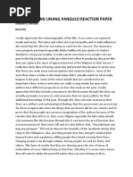 Bonifacio Ang Unang Pangulo Reaction Paper: Vladimer B. Verutiao BSCS/1/B