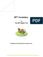 KET Vocabulary KET Vocabulary: The KEY English Test The KEY English Test