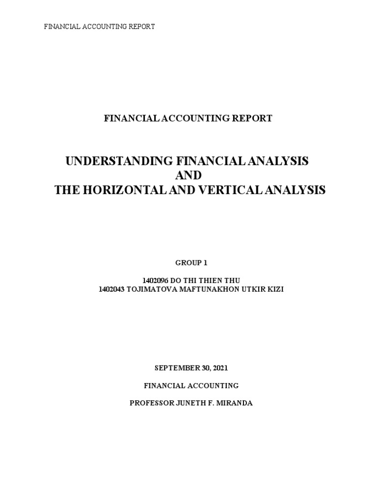 Financial Accounting Report PDF Balance Sheet Retained Earnings