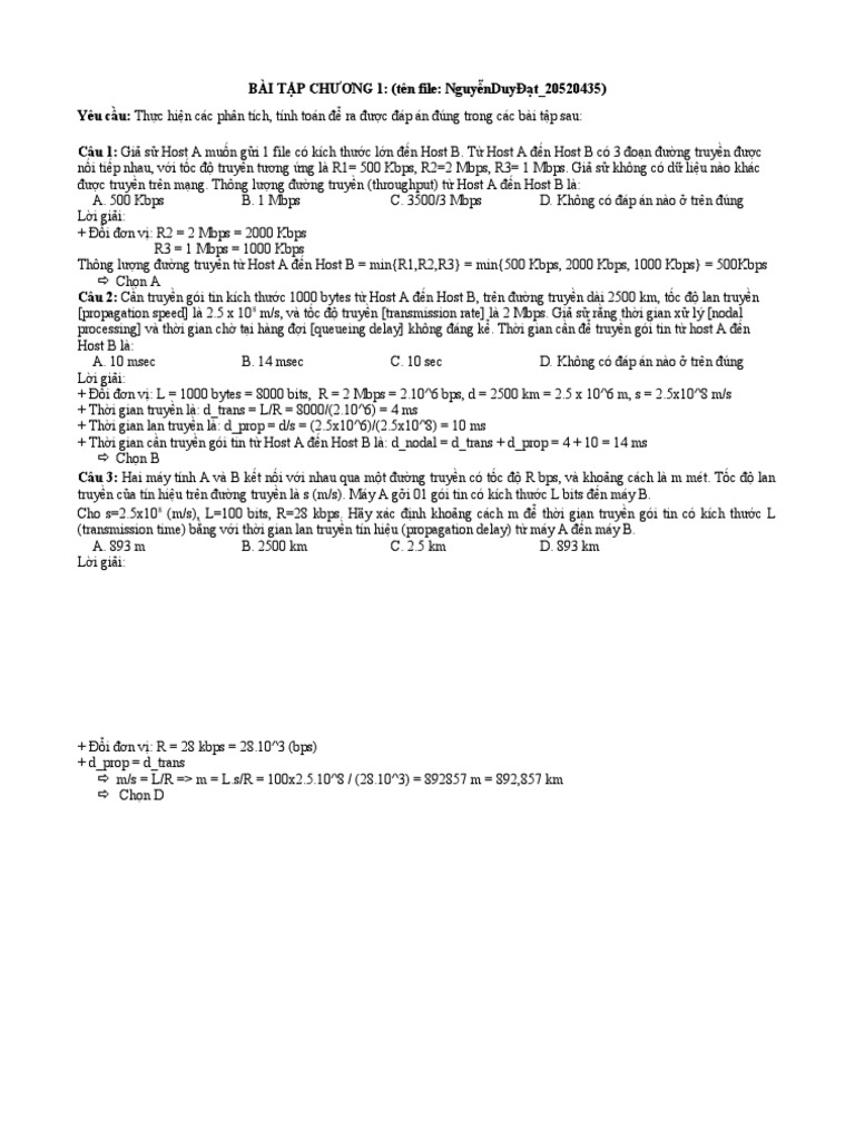 Baitap 1 | PDF