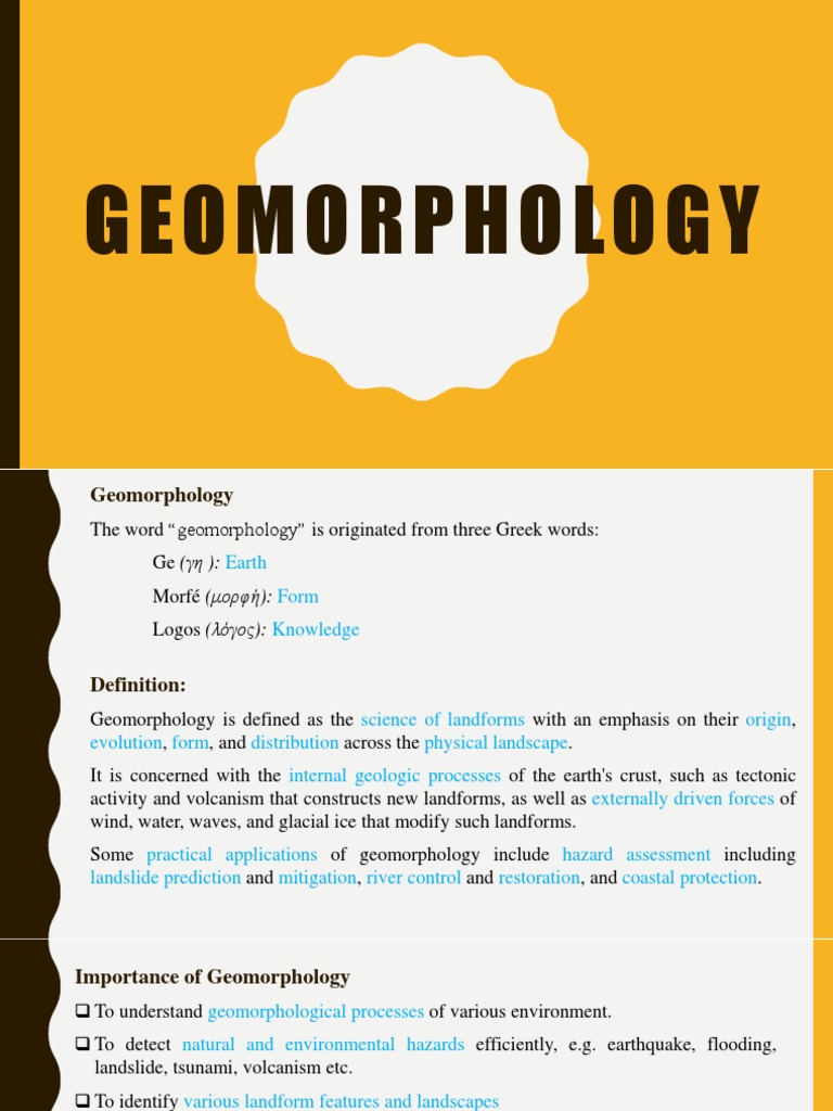 Geomorphology PDF Geomorphology Earth
