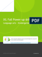 IXL Fall Power-Up Skill Plan: Language Arts - Kindergarten