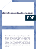 Harry Coumnas Is A Sports Lover