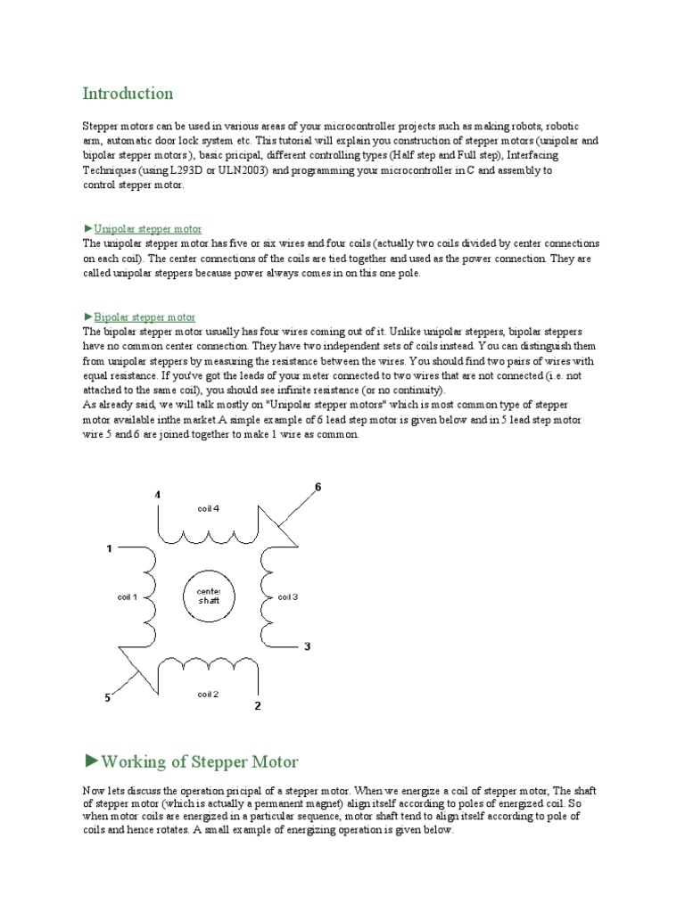 Stepper Motor Control Tutorial | PDF | Electric Motor | Computer ...