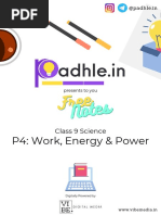 PADHLENOTES - 9 - SCIENCE - CH11-Work Energy and Power