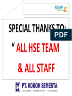 Special Thanks To:: All Hse Team & All Staff Member