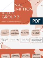 Personal Consumption Audit Group 2: Science, Technology, and Society