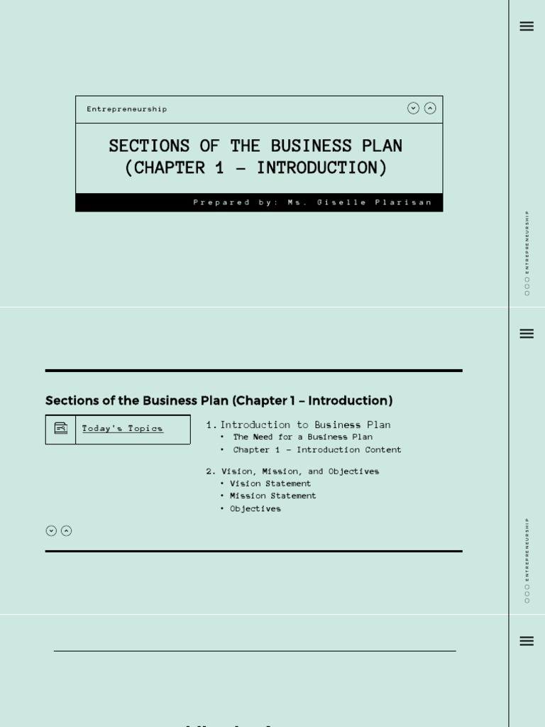 business plan chapter 1 to 3 pdf