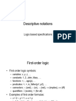 Descriptive Notations: Logic-Based Specifications