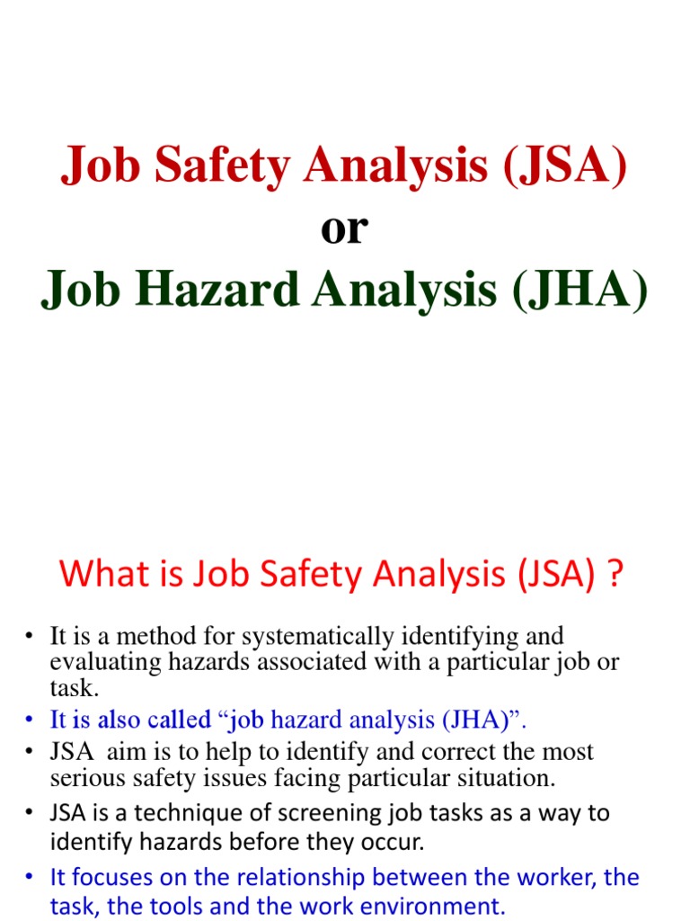 Job Safety Analysis | PDF | Personal Protective Equipment | Labor Relations