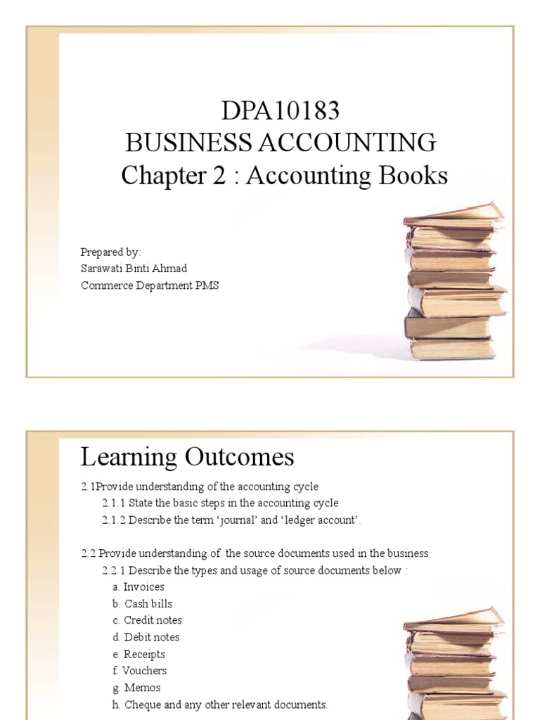 Chapter 3 Accounting Process and Books of Accounts | PDF | Bookkeeping ...
