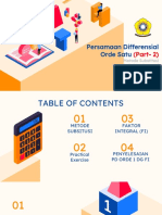 PD Orde 1 Metode Substitusi dan Faktor Integral