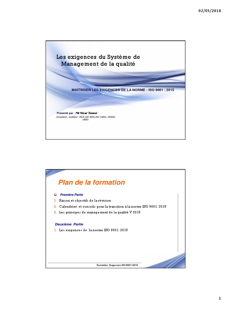 Exigences de la norme ISO 9001:2015 | PDF | Management de la qualité ...