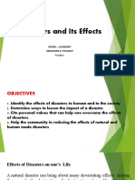 Disasters and Its Effects: Grade 12-Academic Geraldine G. Poliquit Teacher