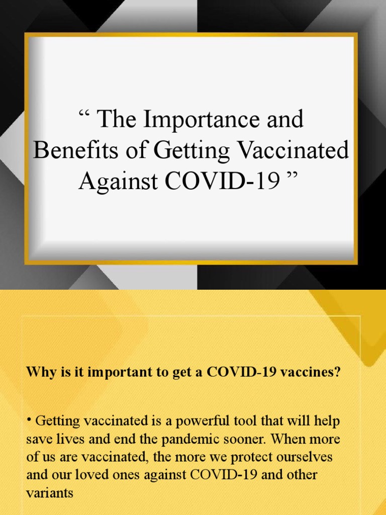 COVID-19 Vaccine: Importance and Safety | PDF | Vaccines | Vaccination