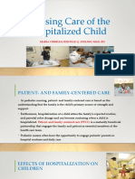 Patient-Centered Nursing Care of Hospitalized Children