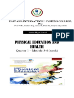 Physical Education and Health: Quarter 1 - Module 3-4 (Week)