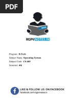 RGPV CS-405 Operating System Overview | PDF | Operating System ...