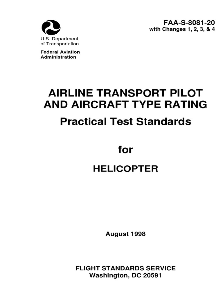 ATP Helicopter PTS With Changes 1, 2, & 3 PDF Flight Instructor