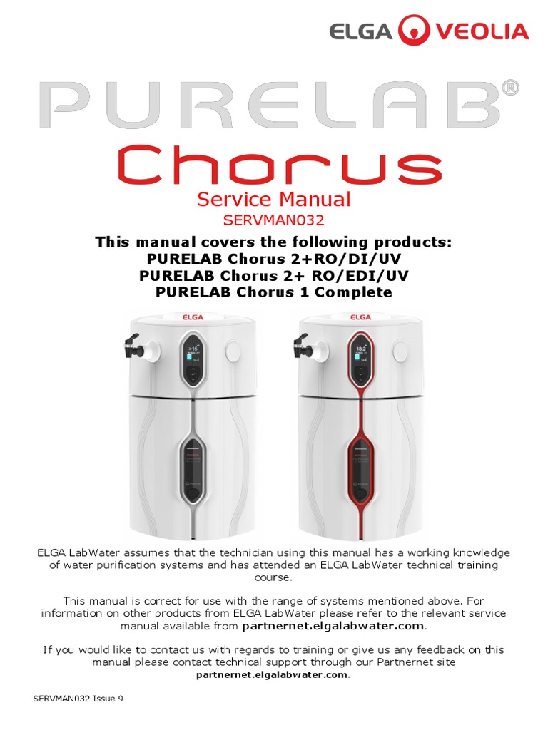 PURELAB Chorus 2 1 Complete Service Manual Issue 9 SERVMAN032 1 | PDF ...